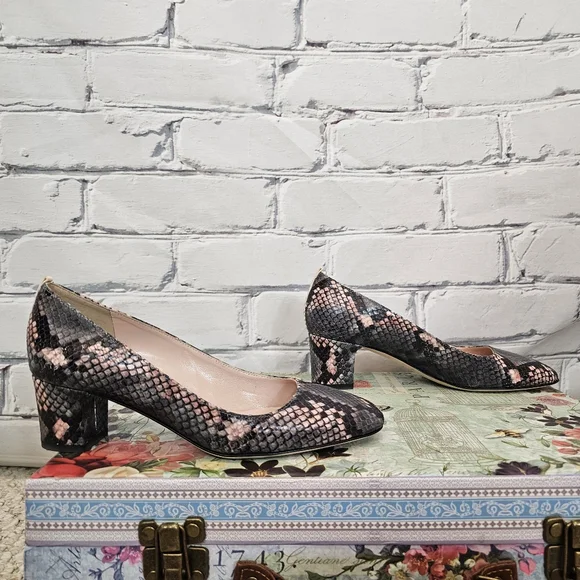 SJP Python Print Leather Pumps - Picture 3 of 7